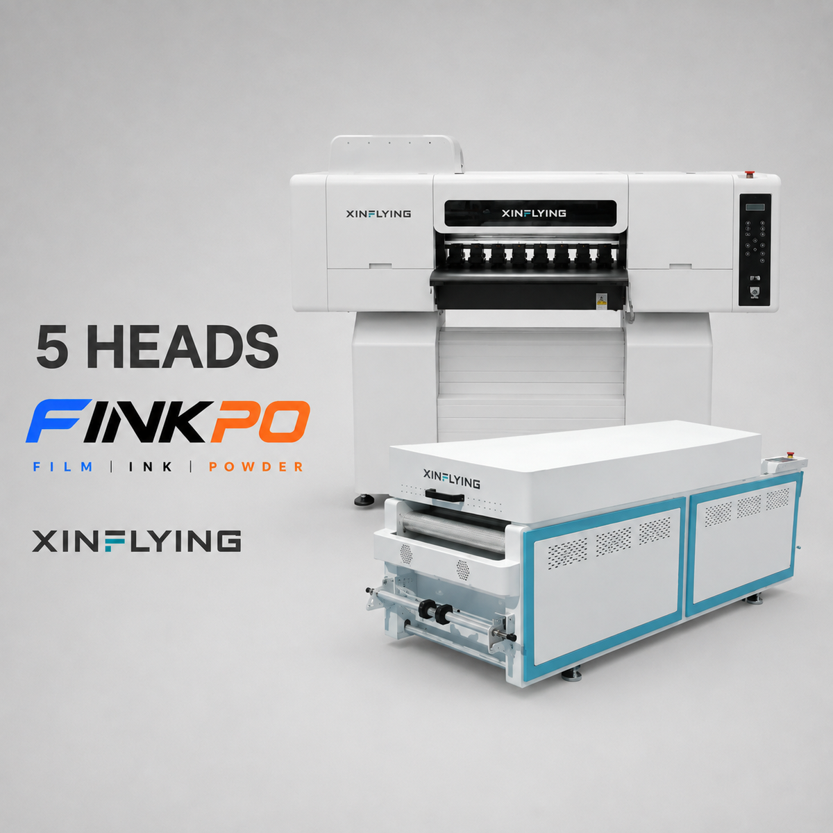 5 Head DTF Printer + DTF Powder Shaker Dryer