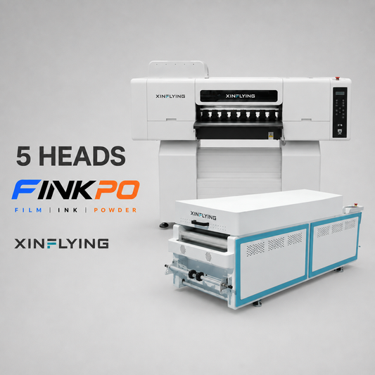 5 Head DTF Printer + DTF Powder Shaker Dryer