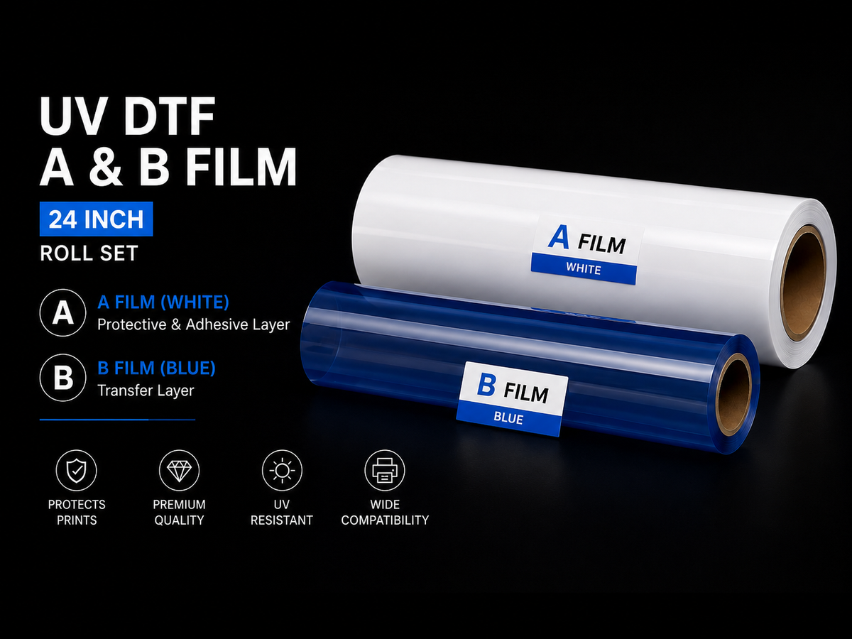 UV DTF A&B Film Roll - White 24" 325'