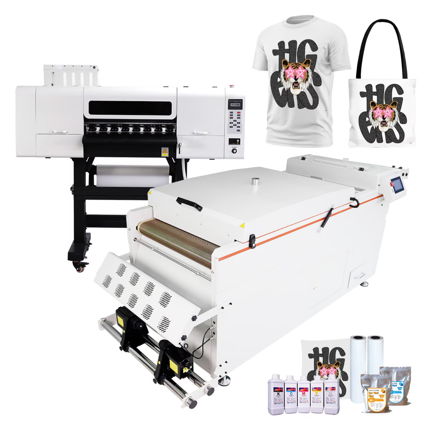 C604+H6501 24 Inch" 4 Head DTF Printer + DTF Powder Shaker Dryer